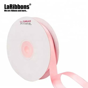 LaRibbons Eco-Friendly Polyester Satin <b>Ribbon</b> 1-1/2 Inch Solid Red Woven Double Face Custom Logo Wedding Gift Wrapping - Product Image 2