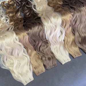 <span class=keywords><strong>Ali</strong></span> Venta caliente Sin enredos Sin derramamiento Coser en extensiones de cabello de trama Listo para enviar Trama de cabello de doble dibujado Genius Trama - Product Image 5