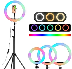 Lampe annulaire LED <span class=keywords><strong>pour</strong></span> selfie, très populaire, avec support de téléphone et trépied <span class=keywords><strong>pour</strong></span> éclairage d'appoint photo et vidéo en direct sur <span class=keywords><strong>TikTok</strong></span> - Product Image 1