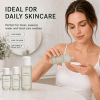 Bouteille en plastique PET givré pour toner 30ml/35ml/50ml/100ml/150ml/250ml avec bouchon à vis, emballage écologique biodégradable pour soins de la peau, OEM personnalisé