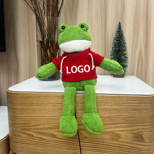 Muñeco de Peluche de Rana de Patas Largas, Adorable Muñeco de Peluche <span class=keywords><strong>para</strong></span> <span class=keywords><strong>Dormir</strong></span>, Manta <span class=keywords><strong>para</strong></span> <span class=keywords><strong>Bebés</strong></span>, Regalo de Peluche, Se Puede Personalizar con Logotipo - Product Image 2