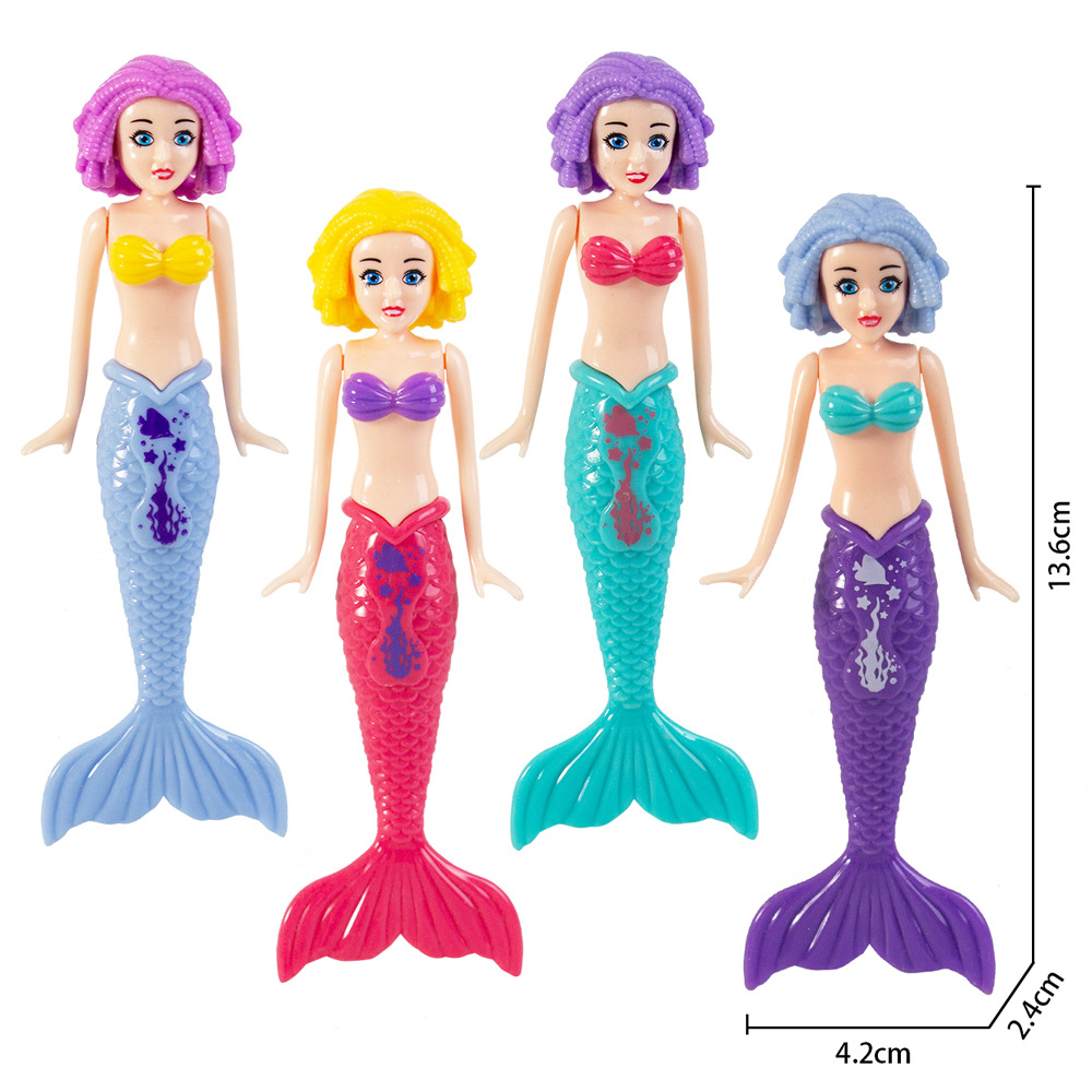 Short Haired Black Skin Mermaid 4pcs