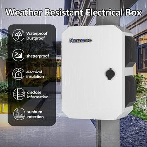 Hộp điện ngoài trời với bộ điều nhiệt và quạt, tấm thép cán nguội, dầm hợp kim nhôm, (17.7 "x 15.7" x 7.9 ") - Product Image 2