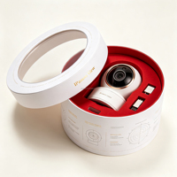 Tube en carton blanc imprimé sur mesure pour caméras IP et équipements de surveillance de haute technologie avec logo personnalisé et plateau intérieur