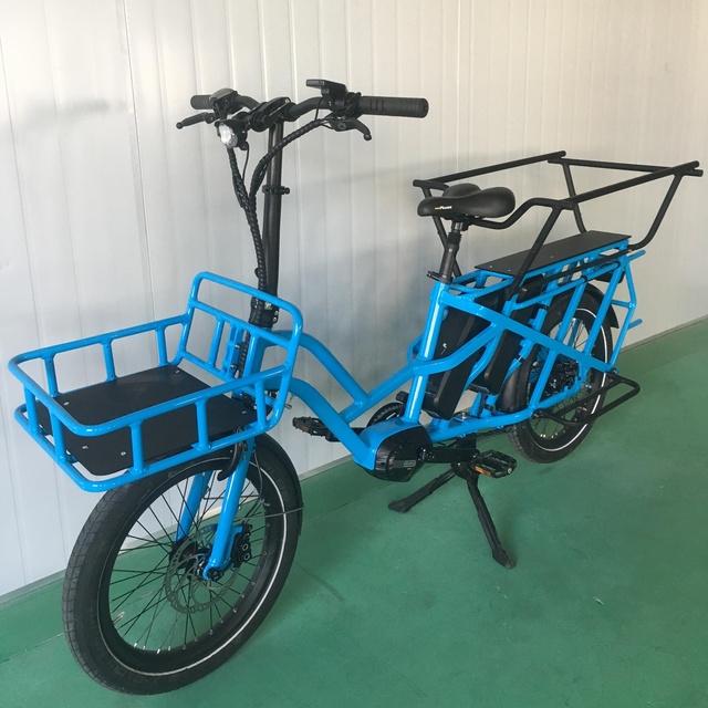 48V500W Mid Drive Dual Battery Cargo Bike Electric Cargo Bike