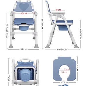 Kích Thước Lớn 350lbs Chịu Tải <span class=keywords><strong>Commode</strong></span> Ghế Chống-Trượt Nhà Điều Dưỡng Bát Phòng Tắm Thiết Bị An Toàn <span class=keywords><strong>Commode</strong></span> Cho Sử Dụng Cạnh Giường Ngủ - Product Image 2