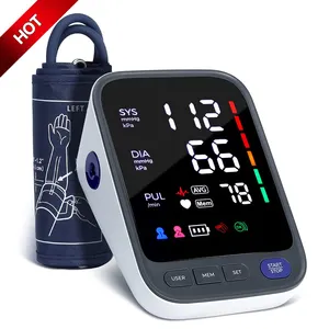 Todo el nuevo monitor de presión arterial Máquina automática de brazo superior y kit de manguito BP digital ajustable preciso