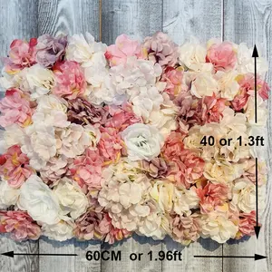 2023 गर्म बिक्री 40*60cm कृत्रिम फूल दीवार सजावटी शादी के लिए