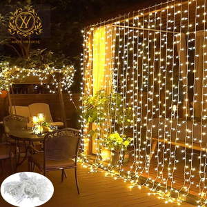 Lãng mạn LED rèm ánh sáng đám cưới cảnh sân khấu trang trí đầy màu sắc thác nước ánh Sáng Cây giáng sinh bầu trời đầy sao ánh sáng chuỗi - Product Image 1