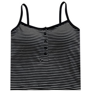 Canotte Casual in Maglia Solida con Imbottitura al Petto, Abbigliamento Estivo da Donna, Vestibilità Slim, Stile Corto, <span class=keywords><strong>Cotone</strong></span> Anti-Pilling, Taglia Unica - Product Image 6