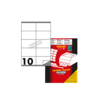 Paquete de 10 cajas, caja de 100 hojas tamaño A4 - etiquetas adhesivas sin margen para impresoras, almacén y oficina