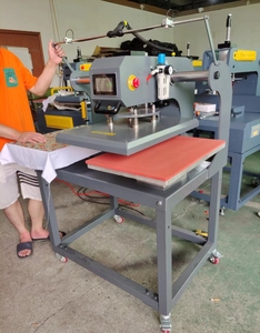 Khí nén đôi trạm quần áo máy ép 40*60cm định vị laser tự động & chế độ thủ công 110V Máy ép nhiệt - Product Image 5