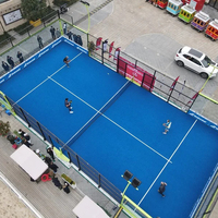 NJPW Terrain de paddle panoramique en verre de qualité supérieure Fabricants de terrain de paddle-tennis à vendre