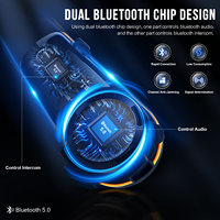 Fodsports FX8 PRO 10 cavaliers 2000M FM Full Duplex casque de moto casque Bluetooth casque moto interphone