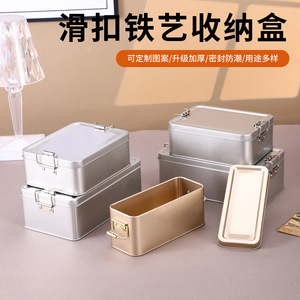 Mystic Arts Chinese Style Metal Tin <b>Box</b> Square Sealed Storage For Snacks Tea Gifts Wedding <b>Packaging</b> - Product Image 5