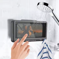 Accessoires de douche de style mignon rotatif à 360 degrés Support de téléphone étanche flexible pour salle de bain