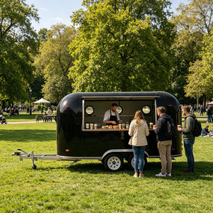 Mobile Mobile Hamburgers Hot Dog Pizza Fast Food Trailer Full Kitchen for Sale Stainless Steel Mobile Food Truck - Product Image 1