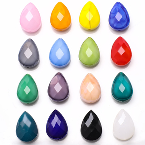 Zhubi Jade <span class=keywords><strong>agata</strong></span> colori 13x18mm maglia ciondolo perle di vetro a goccia sfaccettato perline di cristallo a goccia per la creazione di gioielli - Product Image 6