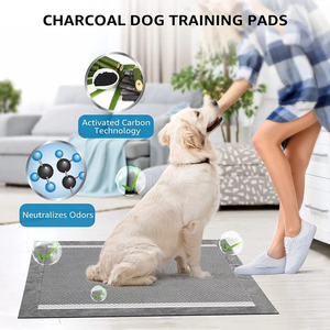 Almohadilla desechable para orinar para cachorros, almohadilla para eliminar olores de orina con absorción de muestra gratis, tamaño mediano y extra grande - Product Image 4