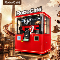 Mesin Penjual Kopi Otomatis Penuh 6 Axis Sistem Barista Robotik Proyek Win-Win untuk Jalan Komersial