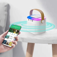 Mini machine de karaoké pour adultes et enfants, haut-parleur portable avec 2 micros sans fil, cadeaux de karaoké pour anniversaire