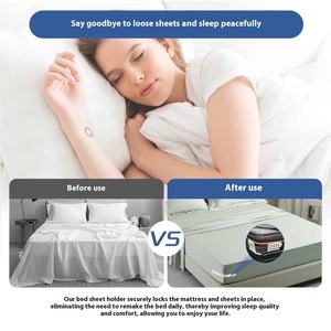 Sujetadores de Sábanas de Plástico Reforzado para Esquinas Abiertas con Tiras de Bloqueo, Clips para Sábanas, Zlumber Lock - Product Image 3