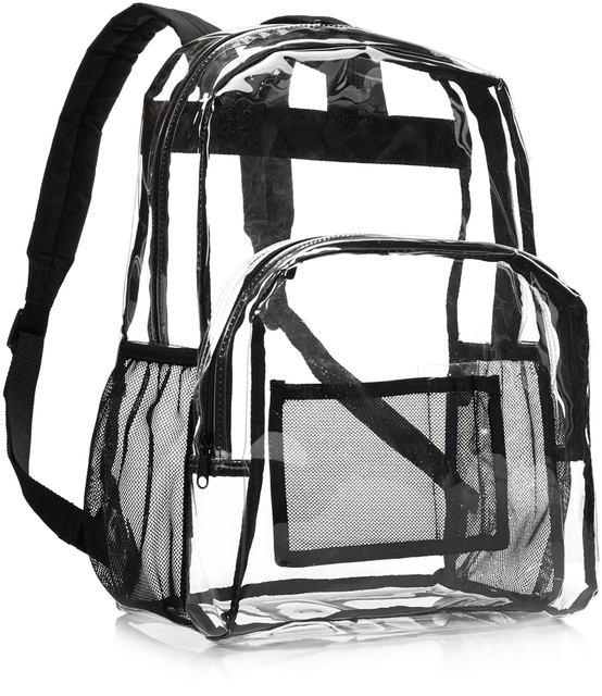 OEM Waterproof PVC Clear Backpack for School Student Fashion Transparent Bagpack Stadium Approved Schoolbag Children Back Pack