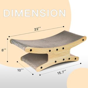 Casa Rascadora para Gatos de Cartón Resistente - <span class=keywords><strong>Rascador</strong></span> de Cartón Corrugado Grueso para Aliviar el Estrés en Interiores - Product Image 5