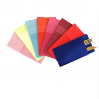 Vente en gros de couverts colorés serviettes de poche serviettes en papier jetables Airlaid tissu comme des serviettes de table