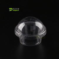 Gobelet à sauce alimentaire en plastique de 2 oz, conteneur alimentaire à emporter biodégradable, récipient transparent jetable avec couvercle