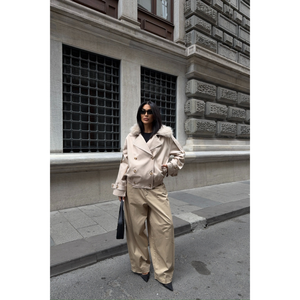 Abrigo de plumas Yakasi beige para mujer, talla S, ligero, para invierno - Product Image 4