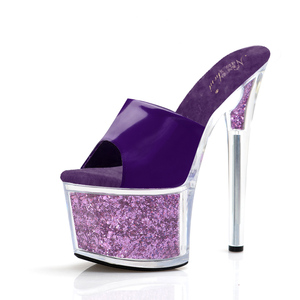 Zapatos <span class=keywords><strong>de</strong></span> Tacón Alto y Fino para Mujer, 17 cm, Punta Abierta, <span class=keywords><strong>Plataforma</strong></span> para Pole Dance, Estilo Sexy y Fetiche para Discoteca - Product Image 1