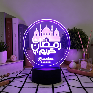 LED Night Light Muslim Allah 16 Colors 3D Illusion Night Lamp Islam Muhammad Modern <b>Table</b> Lamps Visual Acrylic Decorative - Product Image 2