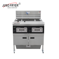 Restaurante Cocina Pollo frito Elevador automático Termostato Controlado Mc'donalds Temperatura Freidora eléctrica