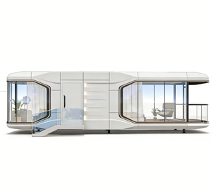 Casa Prefabricada de Lujo Popular con Hermosa <span class=keywords><strong>Vista</strong></span> para Ocio al Aire Libre, Vacaciones, Proyecto Turístico de Alta Gama, Estructura de Acero, Comedor Solar - Product Image 1