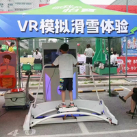 Machine de jeu de vol de ski d'intérieur VR Simulateur de vol en métal et en plastique Arcade avec ski Motion Ride pour les familles et les amis