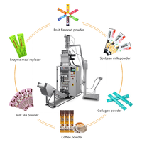 Machine de remplissage de sachets de poudre de café et de sucre en bâtonnets 3 en 1 à grande vitesse