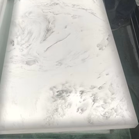 Verre translucide imitation marbre pour décoration murale intérieure, panneau en verre alabastro pour plafond et éclairage.