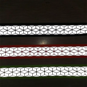 Colorful Rainbow Reflective Polyester Webbing Ribbon Sew-On <b>Fabric</b> Tape Trim <b>Strip</b> for Clothing & DIY Crafts - Product Image 2