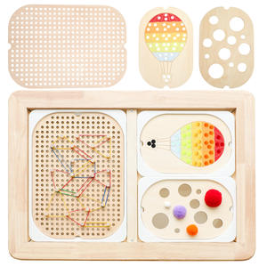 Montessori <span class=keywords><strong>FLISAT</strong></span> Color Inserts Cubo sensorial de madera Inserto grande para niños - Product Image 3