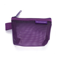 Sac à crayons transparent en nylon personnalisé, grande capacité, pochette pour cartes-clés, porte-monnaie, pochette de rangement pour papeterie avec fermeture éclair, sacs à stylos en maille