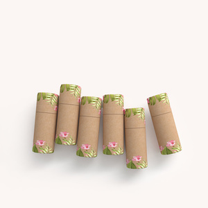 Tube de papier Kraft personnalisable de qualité supérieure emballage de papier déodorant recyclé pour emballage de cylindre cosmétique de baume à lèvres <span class=keywords><strong>UKAI</strong></span> - Product Image 3