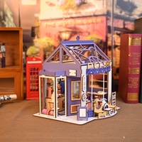 Kit de puzzle de maison en papier miniature IIECREATE, meubles faits à la main avec accessoires, échelle 1:24 pour maison de poupée