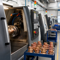 Manchon de coussinets en cuivre à bride usiné CNC en bronze H62 en acier inoxydable résistant à l'usure, pièces mécaniques agricoles sur mesure