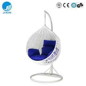 Modern Outdoor Balcony Furniture Garden Patio PE Rattan Wicker Hanging <strong>Egg</strong> <strong>Swing</strong> <strong>Chair</strong> with Metal Stand for Courtyard &amp; Park - Product Image 3