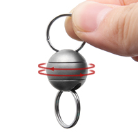 TGZUO Conector de Llaves Pequeño de Titanio de Alta Resistencia, Llavero Giratorio de Titanio para Hombres y Mujeres, Herramienta Manual EDC Duradera