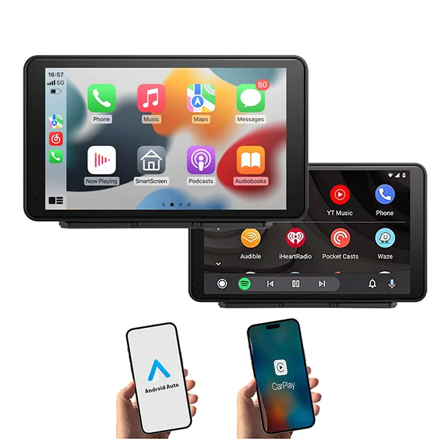 Autoradio sans fil Android Auto Airplay Mirror Universel Portable Car Radio 7 Inch Ips Screen Portable Car Radio Carplay Wireless Carplay