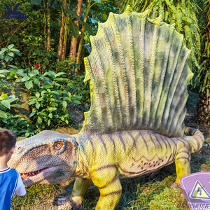 Achetez un modèle de dinosaure animatronique Dimetrodon avec capteur infrarouge pour parc à thème sur le thème des dinosaures en plein air - Product Image 1