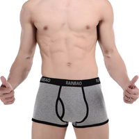 Sous-vêtements pour hommes en coton, caleçons et boxers, livraison directe d'usine, logo personnalisé, sous-vêtements respirants, ceinture élastique douce