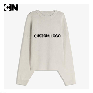 ผู้ผลิตเสื้อสเวตเตอร์ที่ได้รับการรับรอง GRS รับทำโลโก้ตามสั่ง เสื้อสเวตเตอร์ผู้ชาย โพลีเอสเตอร์ผสมวิสโคส ดีไซน์ใหม่ พิมพ์ลายตัวอักษรแบบเบลอ เสื้อสเวตเตอร์ถัก - Product Image 4